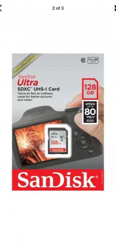 Sandisk Ultra SDXC 128GB 