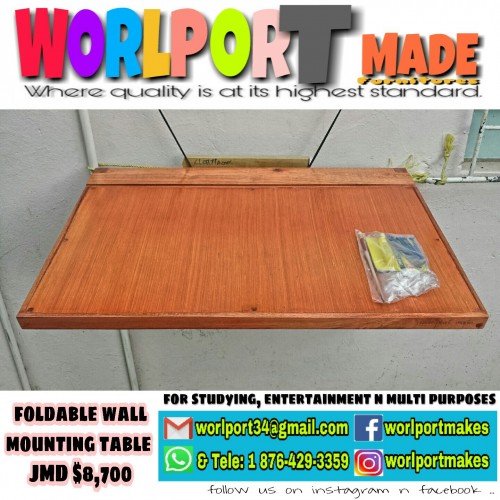 Foldable Wal Mountin Table(Studying, All Purposes)