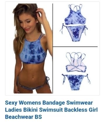 Sexy Womens Bandage Swimwear Bikini Swimsuit M