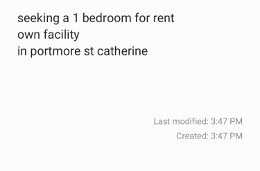 1 Bedroom Own Facility In Portmore 