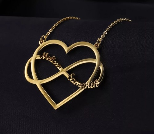 Heart Shaped, Heart Layer, Heart Infinite Necklace
