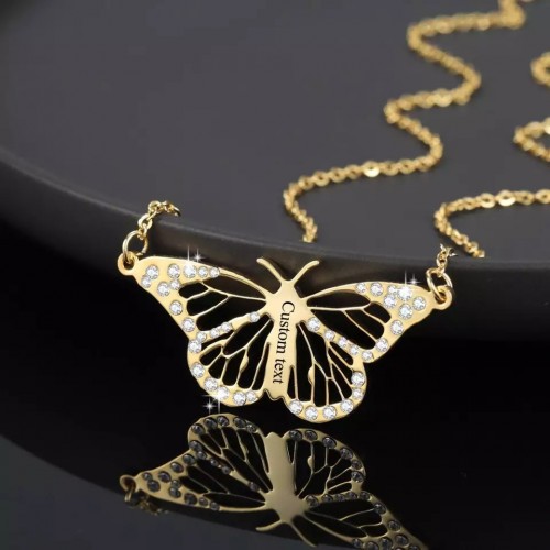 Custom Name Butterfly Necklace