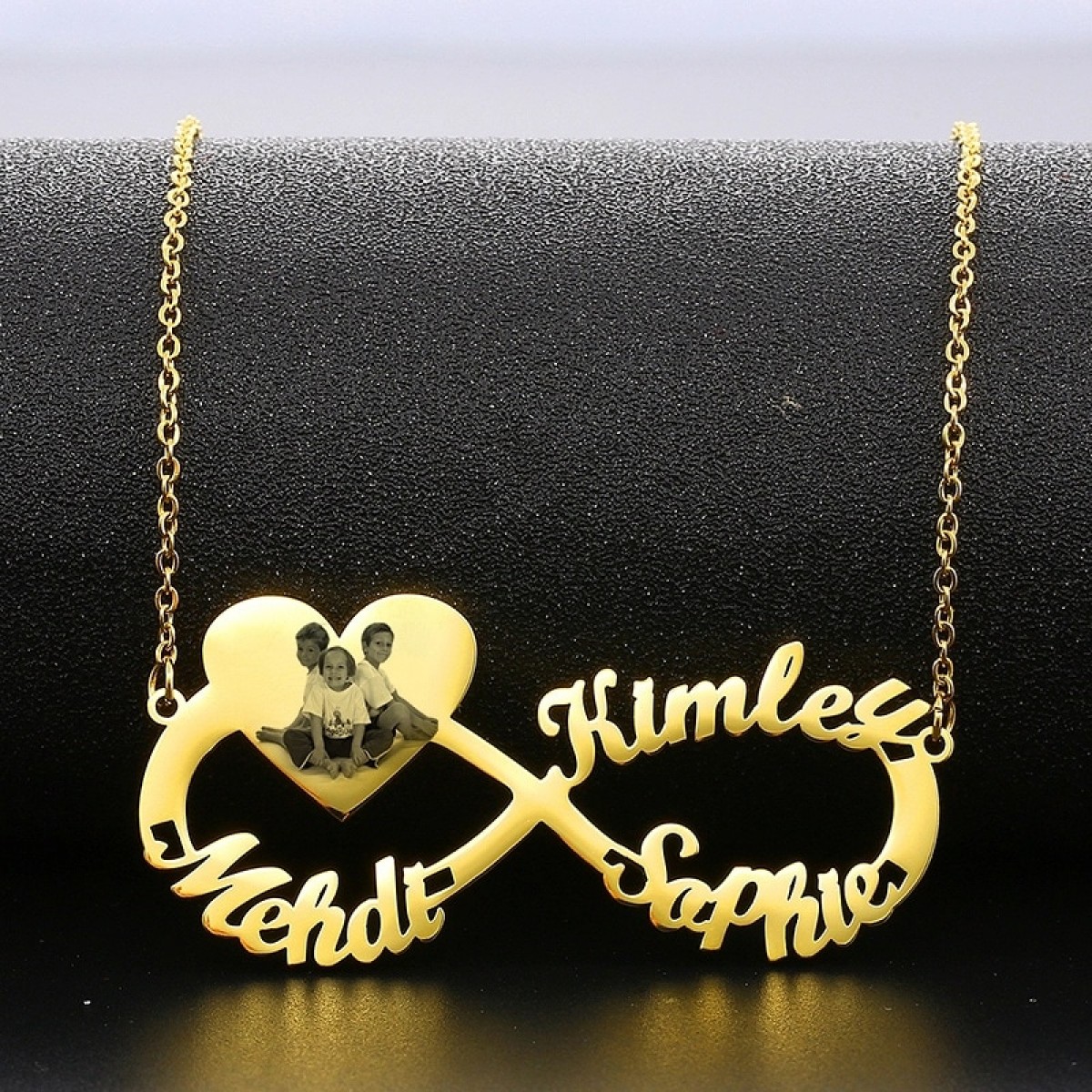 Infinity Name Necklace With Engraved Photo for sale in Bog Walk St ...