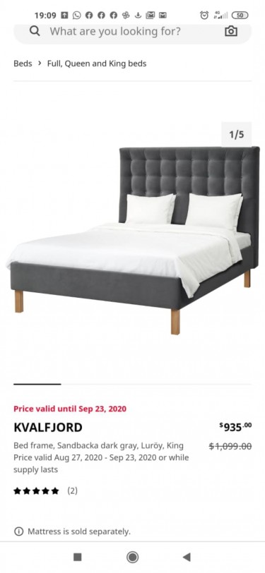 Brand New IKEA Queen Bed