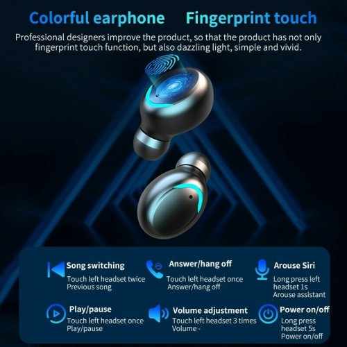 F9 TWS Bluetooth 5.0 LED Headset Wireless Earphone