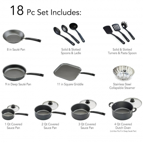 18 Piece Pots And Pans Set