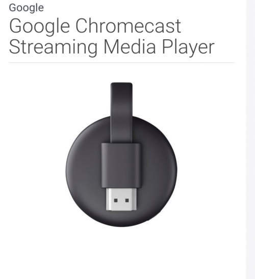 Google Chrome Cast Streaming Media