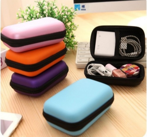 Mini Zipper Earphone And Accessory Carrying Pouch