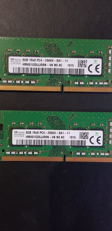 High Speed RAM 2x8GB DDR4 2666Mhz  (16GB Total)