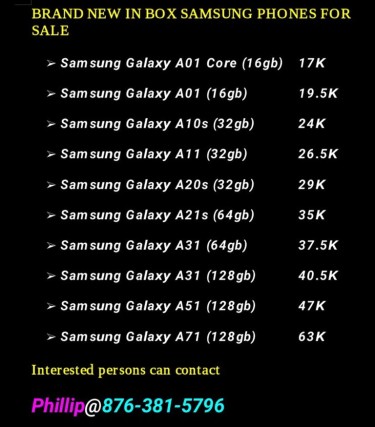 Brand New Samsung Galaxy A Series Phone For Sale