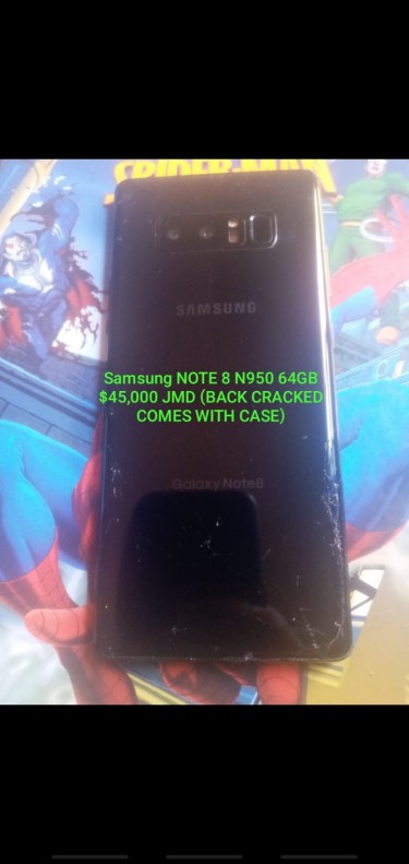 Samsung NOTE 8 N950 BACK CRACKED 64GB
