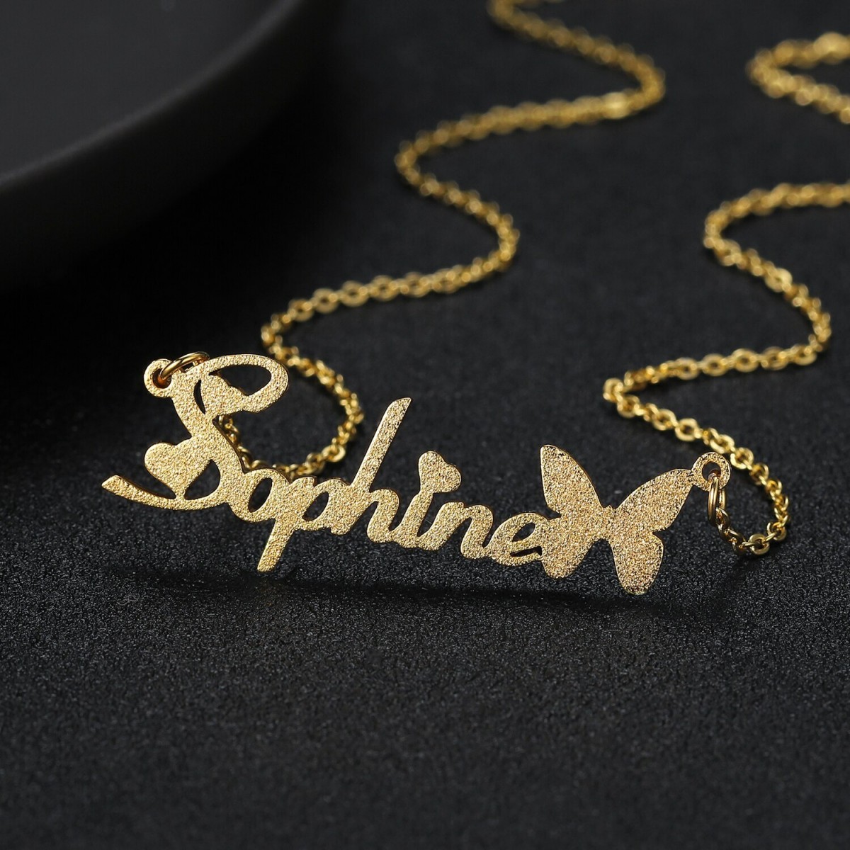 New Design Br Frosted Style Name Necklace For Sale In Bog Walk St Catherine Jewelry