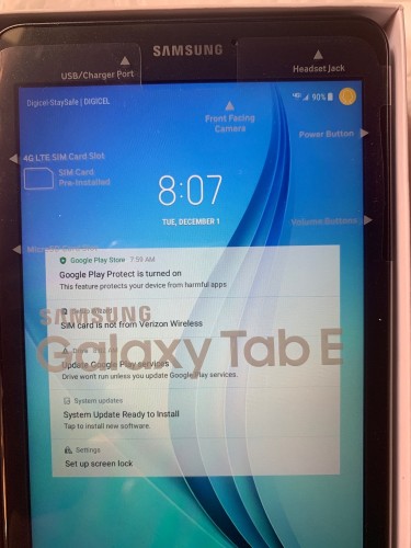 New 8” Samsung Galaxy Tab E 4G LTE Network Sim 