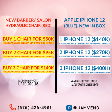 Iphone 12 & Barber/hair Salon Adjustable Chairs