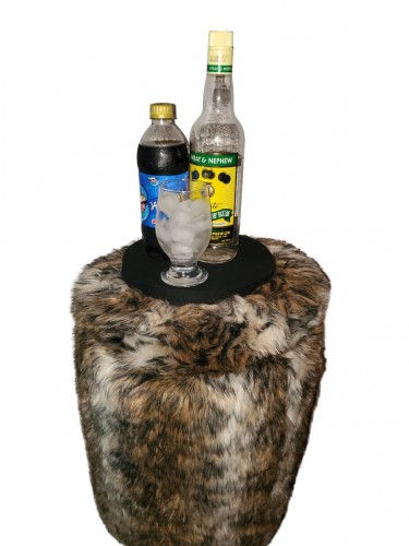 Multi Functional Faux Fur Ottoman With Storage