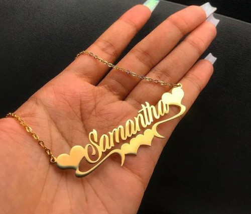 Customized Name Necklace With Heart Designs