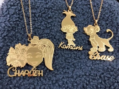 Customize Any Cartoon Character With Name Necklace