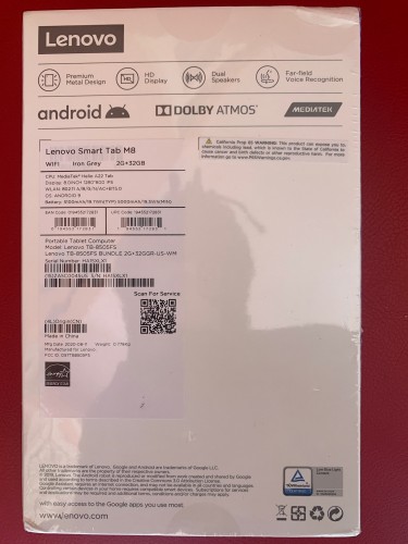 Brand New 2020 Lenovo Tab M8 Tablet, 8