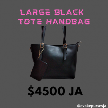Large Black Tote Handbag