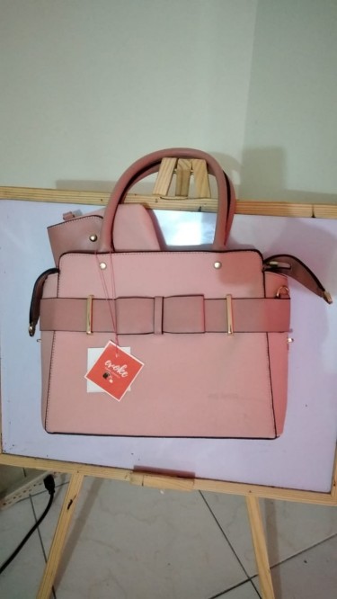Pink Handbag Set (3 Pieces)
