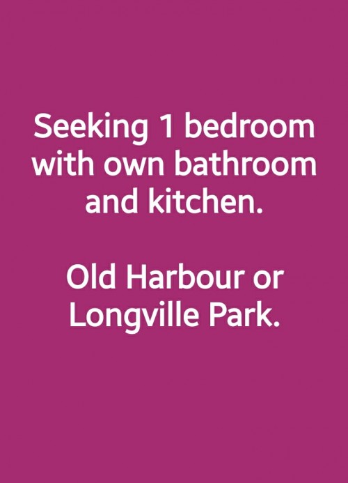 Seeking One Bedroom With Own Bathroom And Kitchen