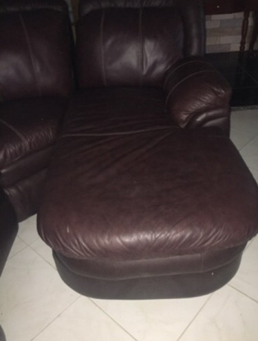 5 Piece Sectional Leather Couch 