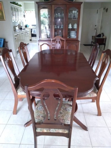 Breakfront And Dining Table Set