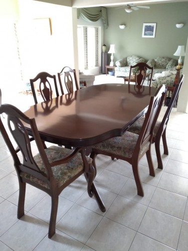 Breakfront And Dining Table Set