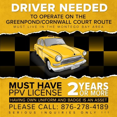 DRIVER NEEDED 