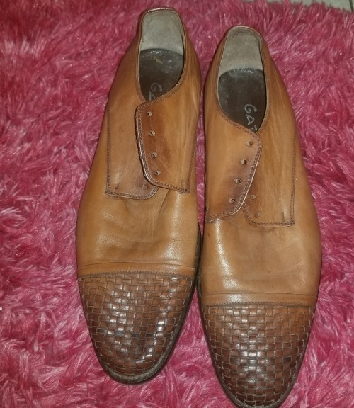 Worn Men Dress Shoes,brown, Size 43