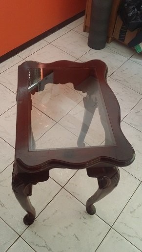 Standing Table With Glass Top