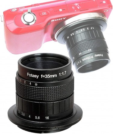 Fotasy 35mm F1.7 Lens For Sony E-Mount Camera