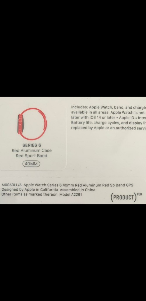 Brand New Sealed IN Box Apple Watch(Series 6,RED)