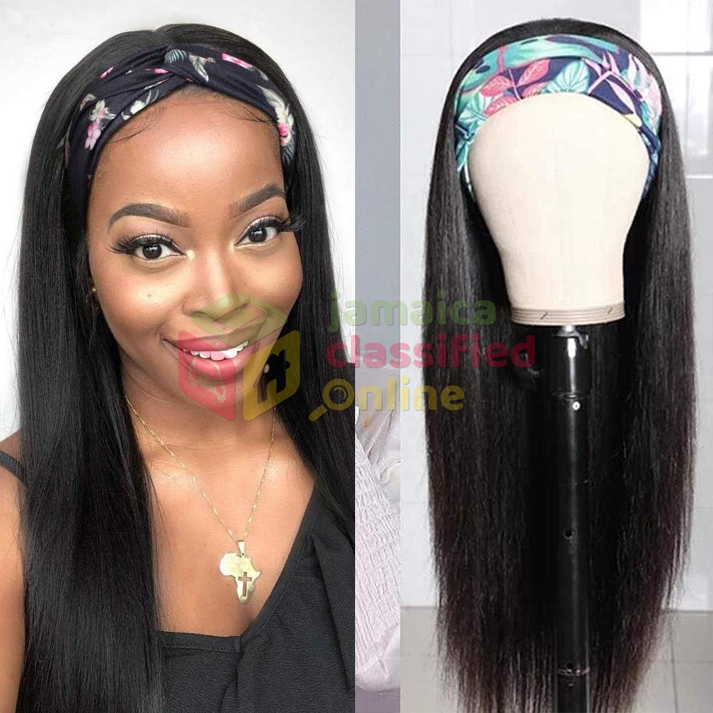 Headband Wigs Human Hair Straight for sale in New York Kingston St Andrew -  Hair