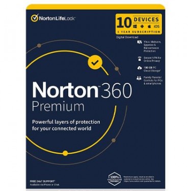 Buy Norton 360 Premium ( 1 Year/ 10 Devices)