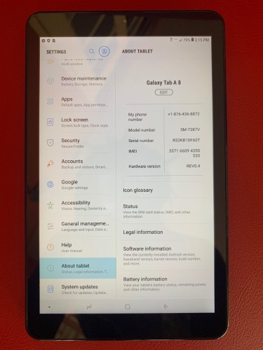 Mint 2018 4G LTE Sim Unlocked + Wi-Fi, 8” Samsung 