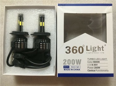 6sided LED Headlight Bulbs 200W - H4, H7, H13
