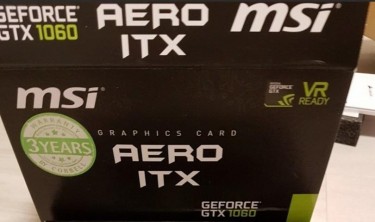 Graphics Card GTX 1060 (MSI Aero ITX) 6GB 60k Neg