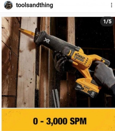 DeWalt 20v XR Reciprocating Cordless Saw 