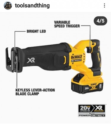 DeWalt 20v XR Reciprocating Cordless Saw 