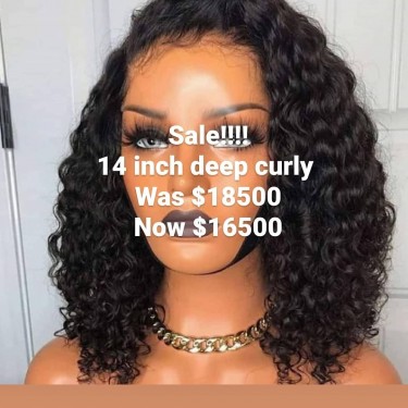 Deep Curly Frontal  Wig