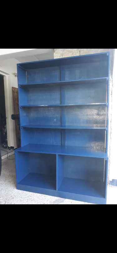Book Shelf Blue 3ft Wide 6ft High