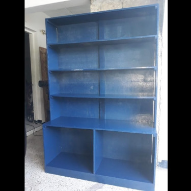 Book Shelf Blue 3ft Wide 6ft High
