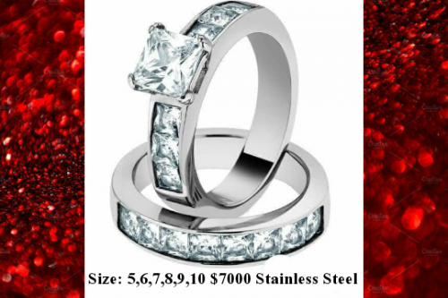 Engagement/Wedding Ring Stainless Steel