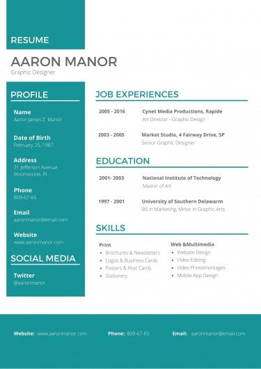 Professional Made Resume And Business Cards