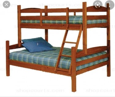 Bunk Frame (Double Twin) With Twin Mattress