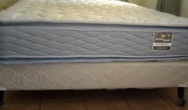 Queen Headboard/Mattress/Base Combo