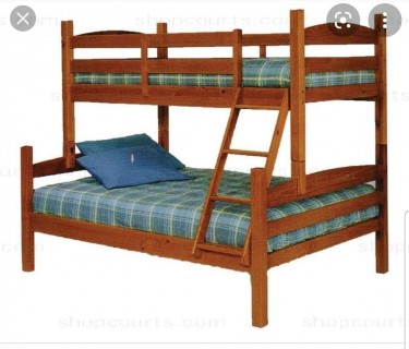 Bunk Frame (Double & Twin) With Twin Mattress