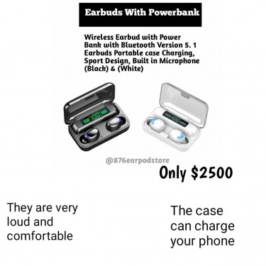 Wireless Earbuds With Powerbank