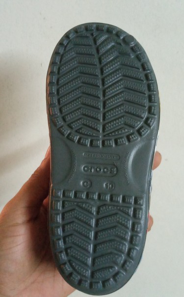Toddler's Grey Crocs Slippers